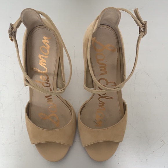 Sam Edelman Cream Suede Pumps Size 8 - Picture 4 of 4